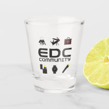 Vidro quente - Logotipo EDCC a preto com cores