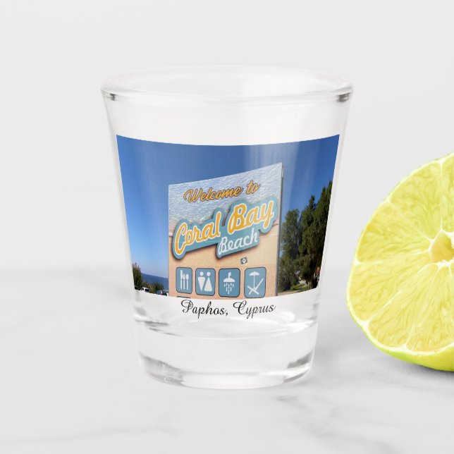 Copo De Shot Vidro quente (Paphos, Chipre) (Frente)