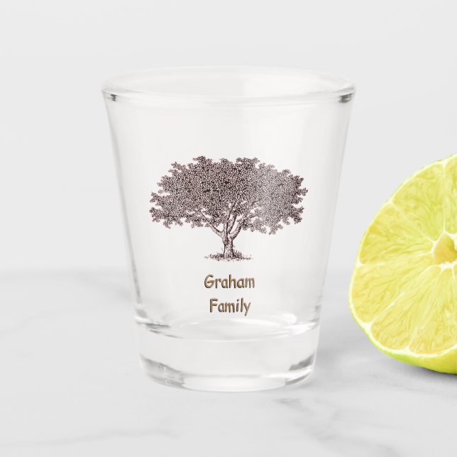 Copo De Shot Vidro Shot - Árvore Familiar (Frente)