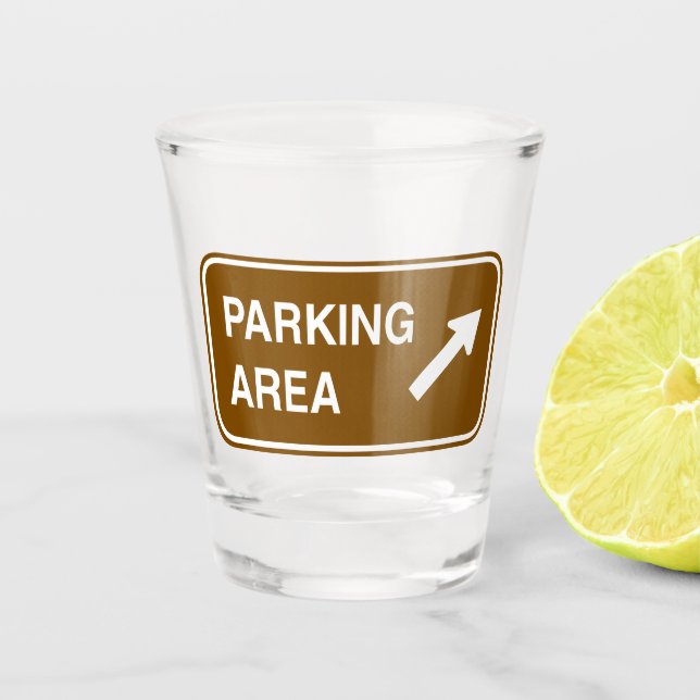 Copo De Shot Vidro Shot Seta de Unidade Park - Estilo de Sinal  (Frente)