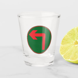 Copo De Shot Vidro Sinal de Estrada da Esquerda