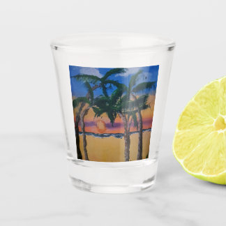 Copo De Shot Vidro Tropical