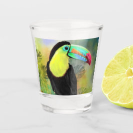 Copo De Shot Vidro Tropical Toco Toucan