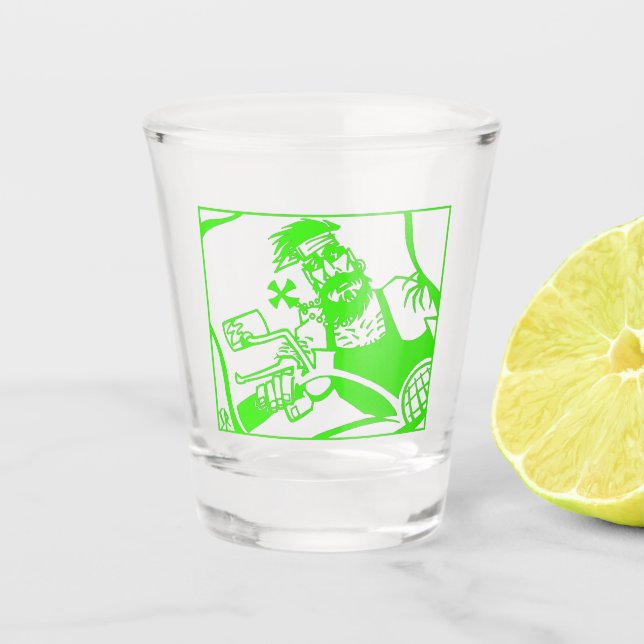 Copo De Shot Vidro verde-espumante (Frente)