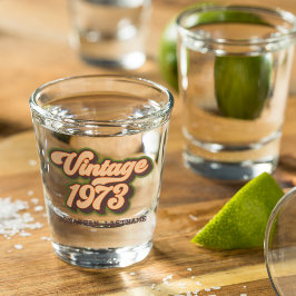 Copo De Shot Vintage 1973, Vidro Personalizado Do Ano De Nascim