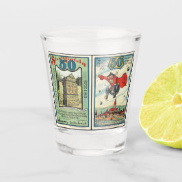 Copo De Shot Vintage 50 Pfennig Notgeld Banknote Shot Glass