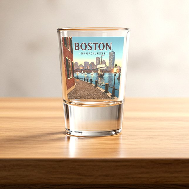 Copo De Shot Vintage Boston Massachusetts (Criador carregado)