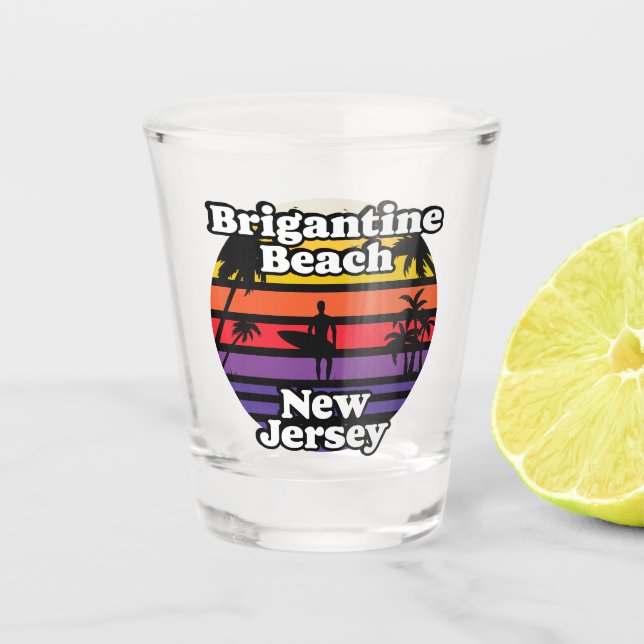 Copo De Shot Vintage Brigantine Beach New Jersey (Frente)