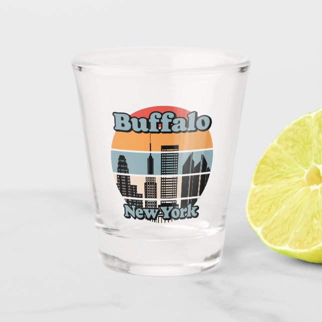 Copo De Shot Vintage Buffalo Nova York (Frente)