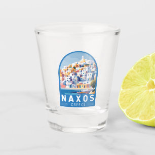 Copo De Shot Vintage de Viagem de Grécia de Ilustração de  Naxo