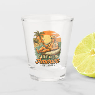Copo De Shot Vintage Funny Trump América Golfo 2025