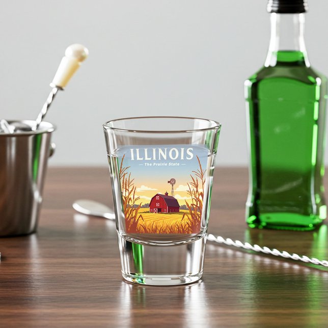 Copo De Shot Vintage Illinois (Criador carregado)