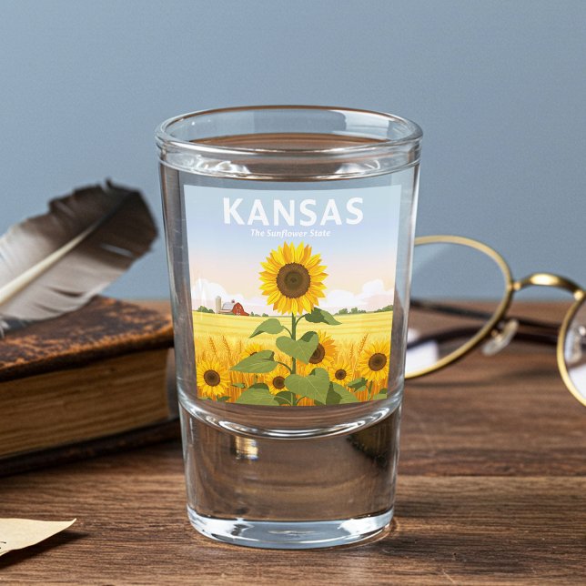 Copo De Shot Vintage Kansas (Criador carregado)