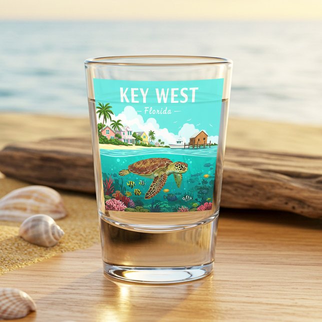 Copo De Shot Vintage Key West Florida (Criador carregado)