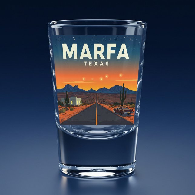 Copo De Shot Vintage Marfa Texas (Criador carregado)