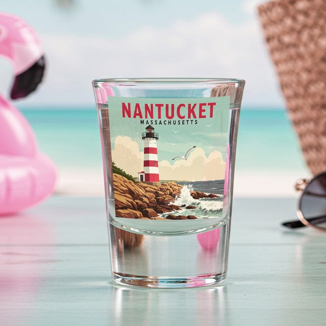 Copo De Shot Vintage Nantucket Massachusetts (Criador carregado)
