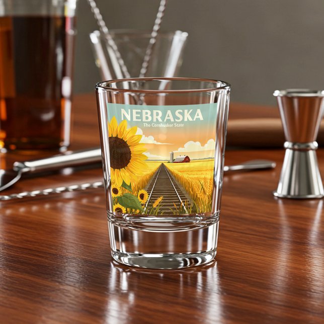 Copo De Shot Vintage Nebraska (Criador carregado)