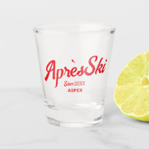 Vintage Red Apres Ski Custom Ski Resort Party