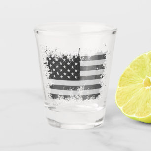 Copo De Shot Vintage USA Flag Afastou 4 De Julho Patriótico