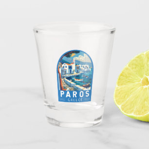 Copo De Shot Vintage Viagem de Grécia de Paros
