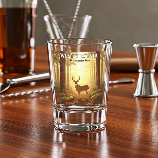 Copo De Shot Vintage West Virginia (Criador carregado)