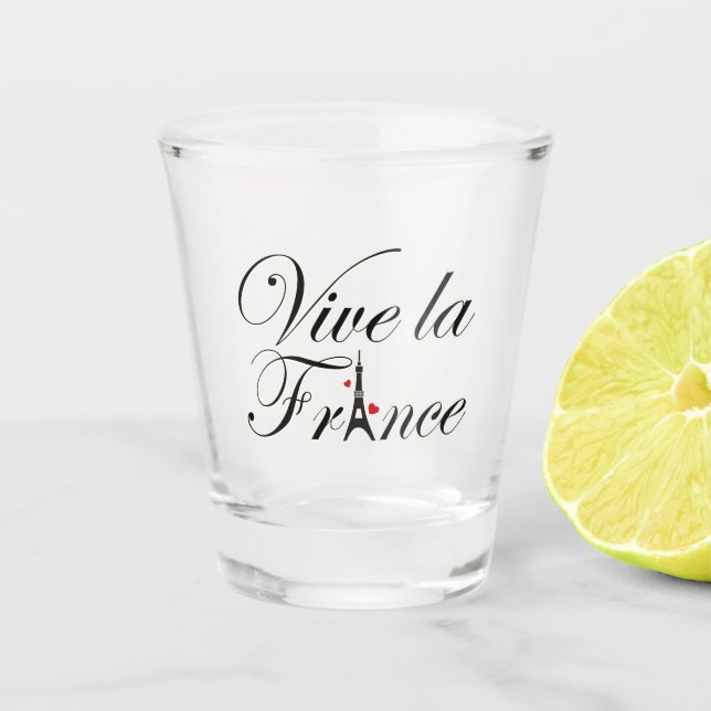 Copo De Shot Vive la France - Viva a França (Frente)