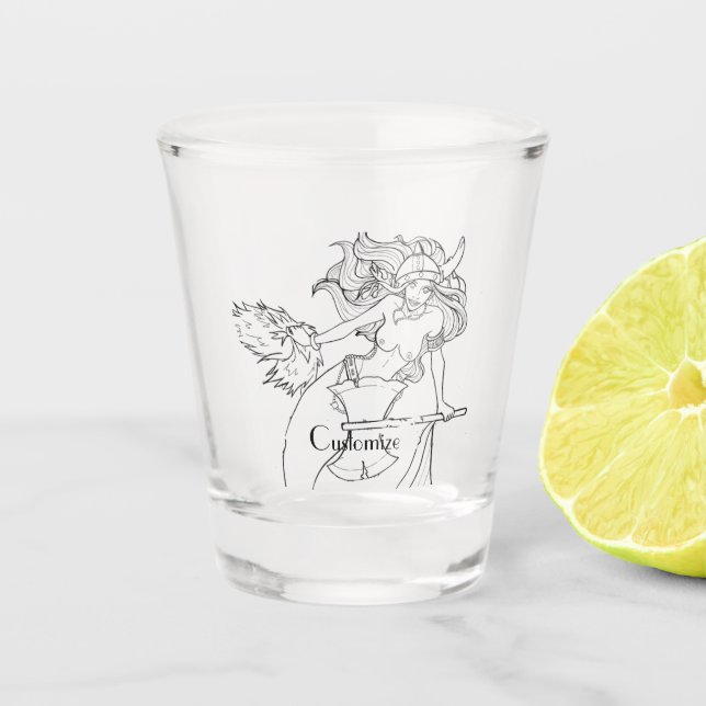 Copo De Shot Vivendo a Mermaid Warrior Thunder_Cove  (Frente)