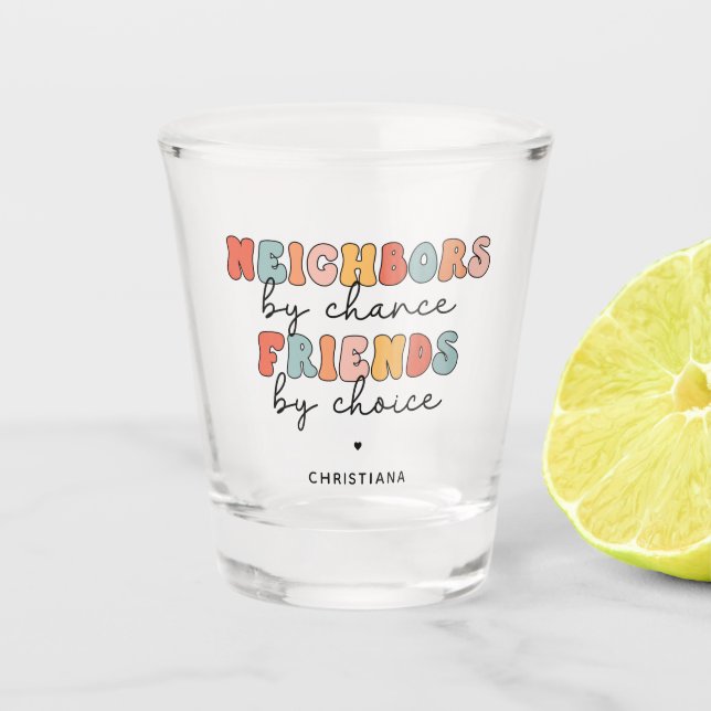 Copo De Shot Vizinhos Retroativos Personalizados por Amigos de  (Frente)