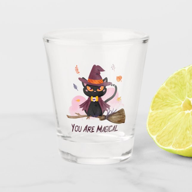 Copo De Shot Você É Um Gato De Bruxa Mágica (Frente)