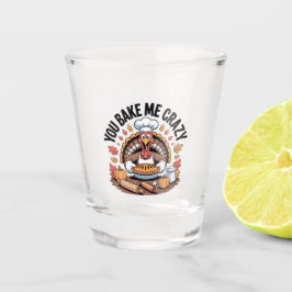 Copo De Shot Você me faz louco Padaria de Peru de Ação de Graça