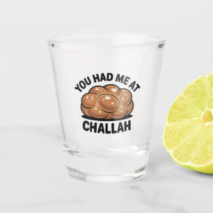 Copo De Shot Você me pegou em Challah judeu Hanukkah
