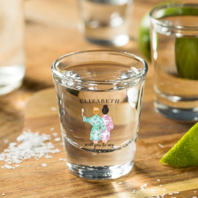 Copo De Shot Você será meu presente de proposta de Dama de Honr (Criador carregado)