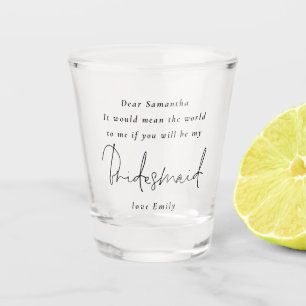 Copo De Shot Você Vai Ser Meu Nome De Bridesmaid Black Script?