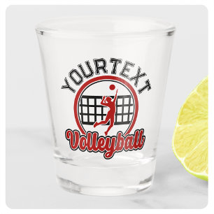 Copo De Shot Voleibol ADD NOME Espique Bola Ataque Equipe Jogad