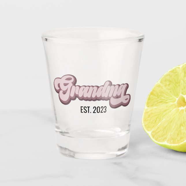 Copo De Shot Vovó Lavanda Roxo Ano Personalizado (Frente)