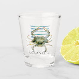 Copo De Shot Watercolor CRAB Beach Coaster OCEAN CITY