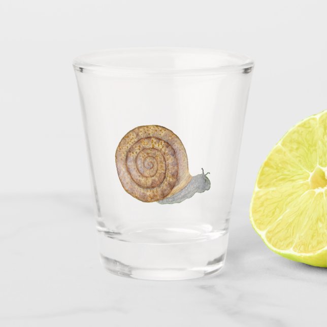 Copo De Shot Watercolor Snail (Frente)