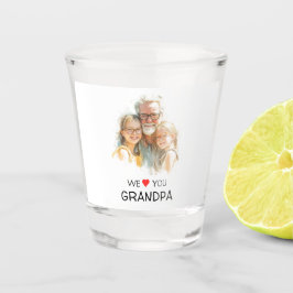 Copo De Shot We Love You Grandpa Shot Glass | Custom Photo