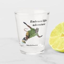 Copo De Shot Wererat Snowboarder Sport Fantasy Art Shot Glass