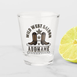 Copo De Shot Western Cowboy Boots ADD NAME Xerife Spurs Saloon