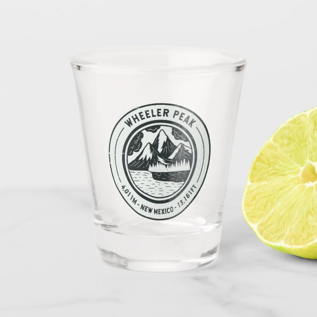Copo De Shot Wheeler Pico Novo México Andando Pequim Viagem (Frente)