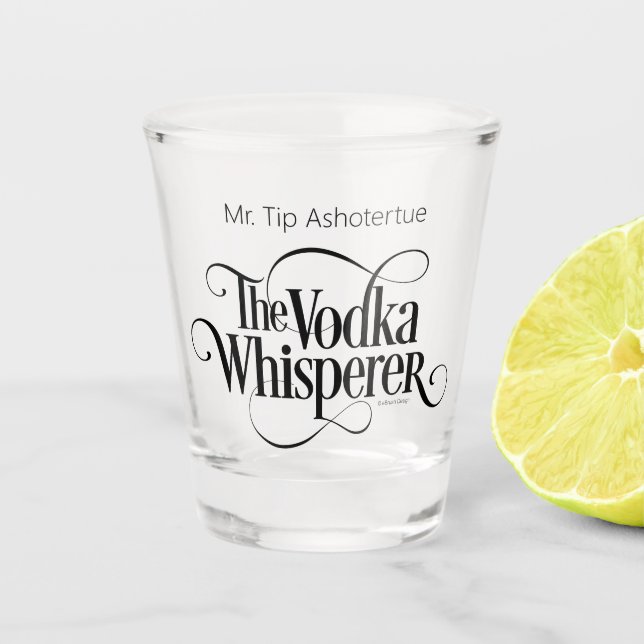Copo De Shot Whisperer da vodca (personalizado) (Frente)