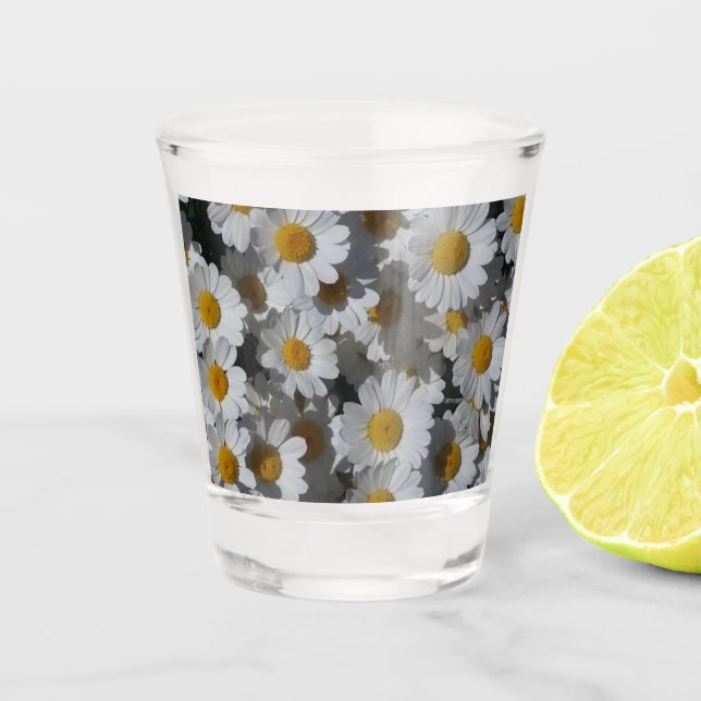Copo De Shot White Daisies (Frente)