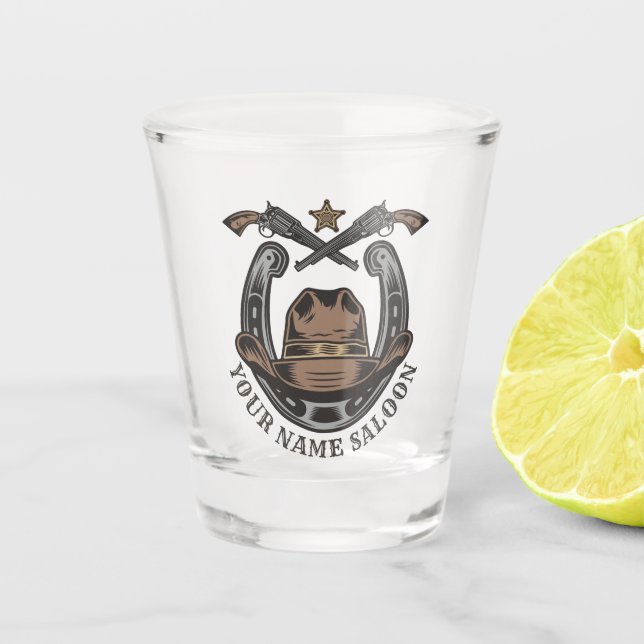 Copo De Shot Wild West Revolver Horsferes Western Cowboy Saloon (Frente)