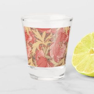 Copo De Shot William Morris Poppies Floral Art Nouveau Pattern