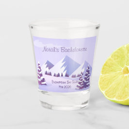 Copo De Shot Winter Mountain Bachelorette Personalized