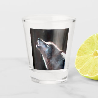 Copo De Shot Wolf Howling Lone Wolf