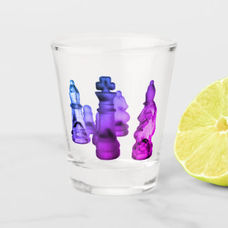 Copo De Shot Xadrez de Vidro Fotografado
