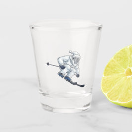 Copo De Shot Yeti Abominável Homem da Neve Esquiando Férias Div