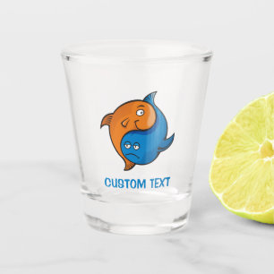 Copo De Shot Yin Yang Fish Cartoon